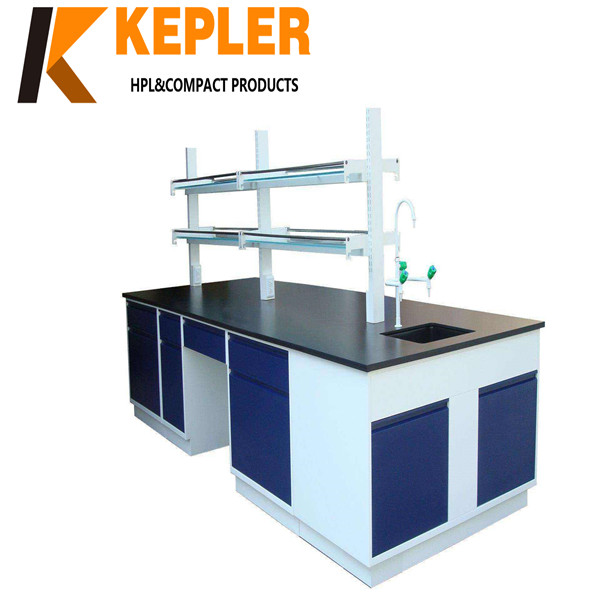 Kepler chemical resistant laboratory table top hpl phenolic compact laminates lab contertops furniture manufacturer