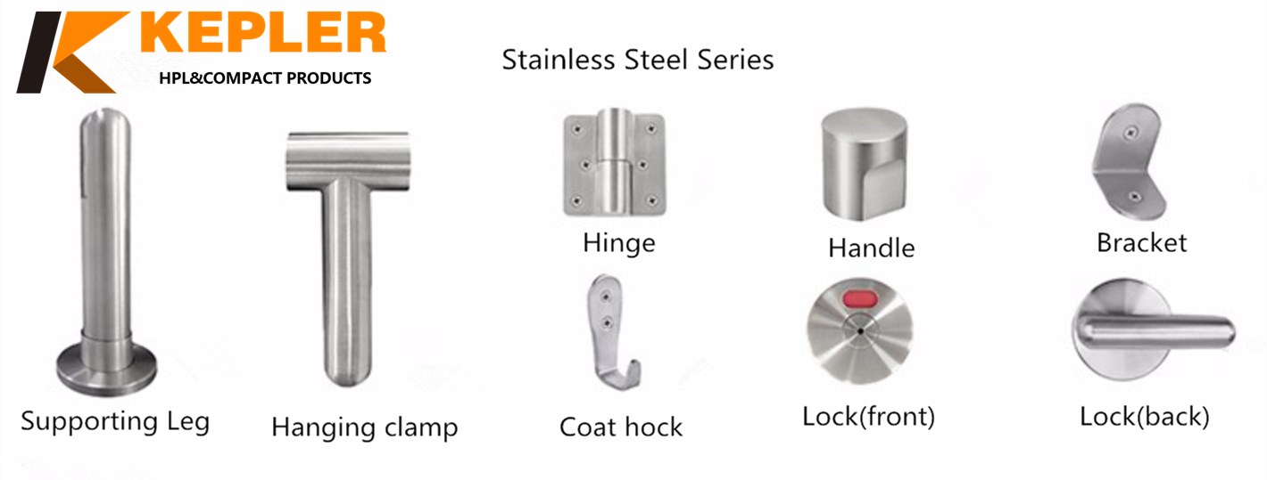 Stainless steel series toilet partition accessories