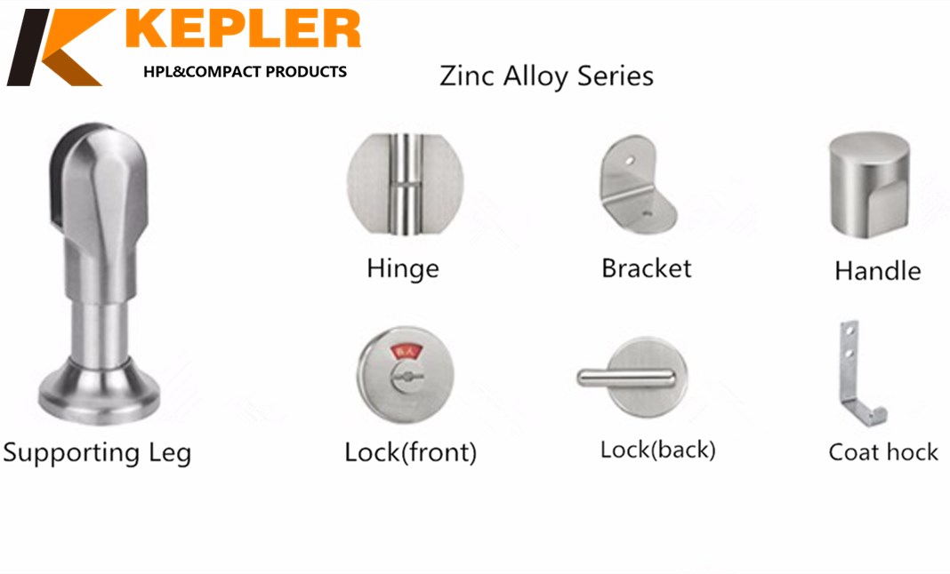 Zinc alloy series toilet partition accessories
