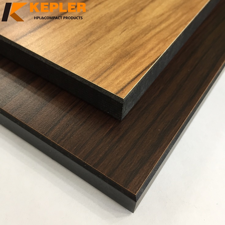 Kepler 6mm and 8mm thickness wood grain phenolic compact laminate wall cladding board manufacturer