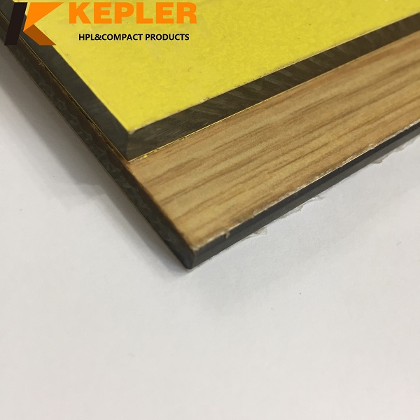 Kepler anti-UV waterproof decorative wood grain and solid color 6mm thickness exterior compact laminate hpl wall cladding panels