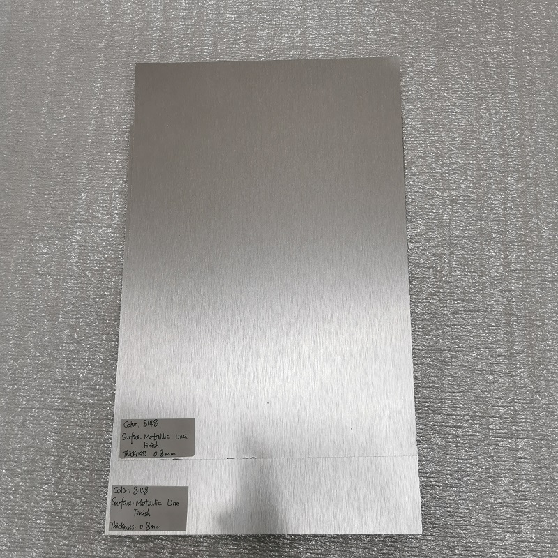 0.8mm Silver Metacllic Brushed Formica HPL High Pressure Laminate Sheet