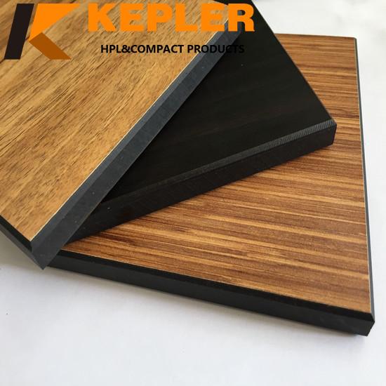 Kepler wood grain phenolic resin Hpl compact grade laminate shower room door partitions panel toilet cabins board manufacturer