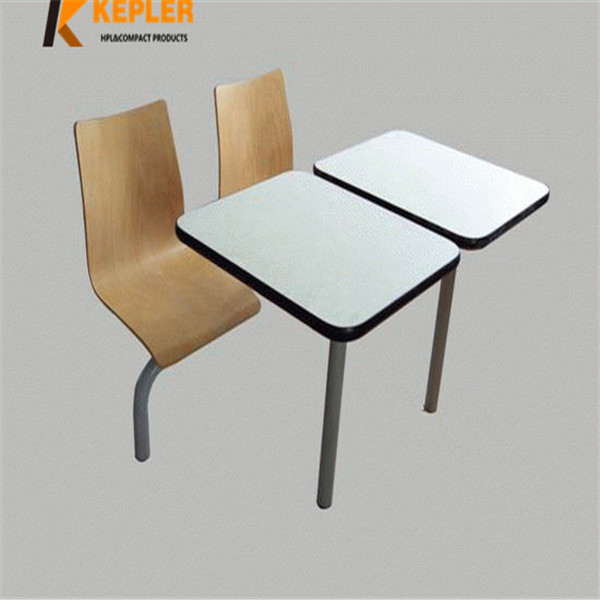 Kepler low price waterproof easy to clean restaurant used 12mm thick white compact hpl dining table top