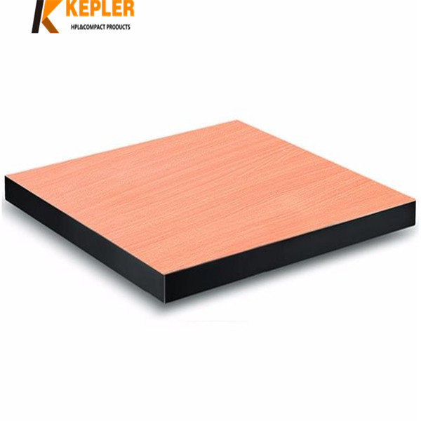 Kepler professional manufacturer of waterproof compact HPL laminate square wood grain table top with cheap price