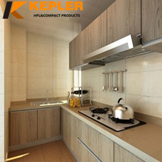 Kepler waterproof  0.6mm thickness T18 special surface treatment elm color high pressure laminate HPL sheets