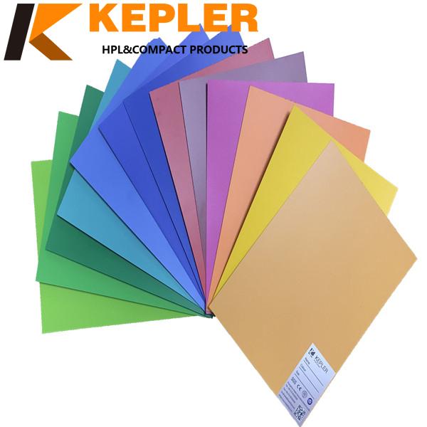 Kepler high quality solid glossy shine and special surface phenolic resin HPL high pressure formica laminate sheets manufacturer