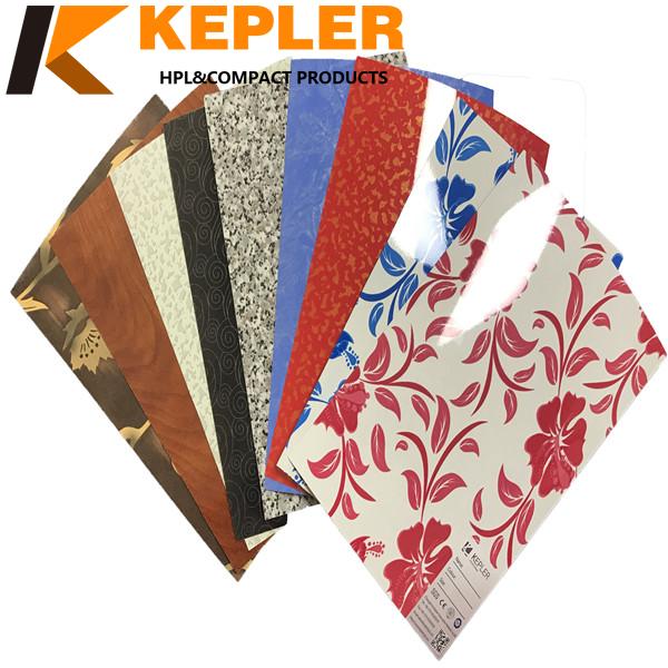 Kepler high quality solid glossy shine and special surface phenolic resin HPL high pressure formica laminate sheets manufacturer