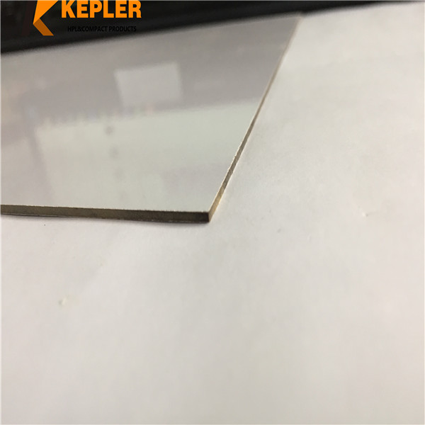 Kepler white high glossy double finish fireproof compact hpl laminate board made in China