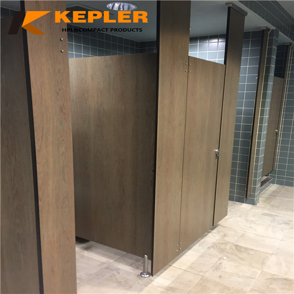 Kepler phenolic resin panel toilet cubicle high pressure laminate hpl woodgrain phenolic toilet partition board