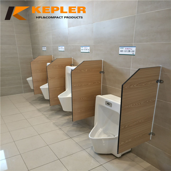 Kepler 12mm compact divided urinals HPL high pressure laminate toilet partition board