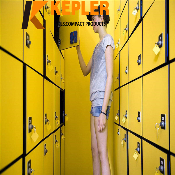 Kepler Waterproof Solid Matt Wood grain Phenolic HPL Compact Laminate Locker Cabinet for Sports Center and Gym