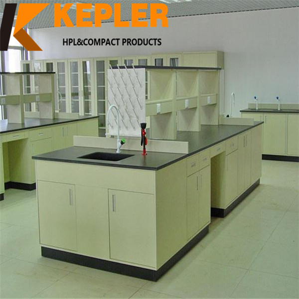 Kepler 12.7mm black core chemical and corrosion resistant phenolic compact hpl lamniate work table tops and bench panel