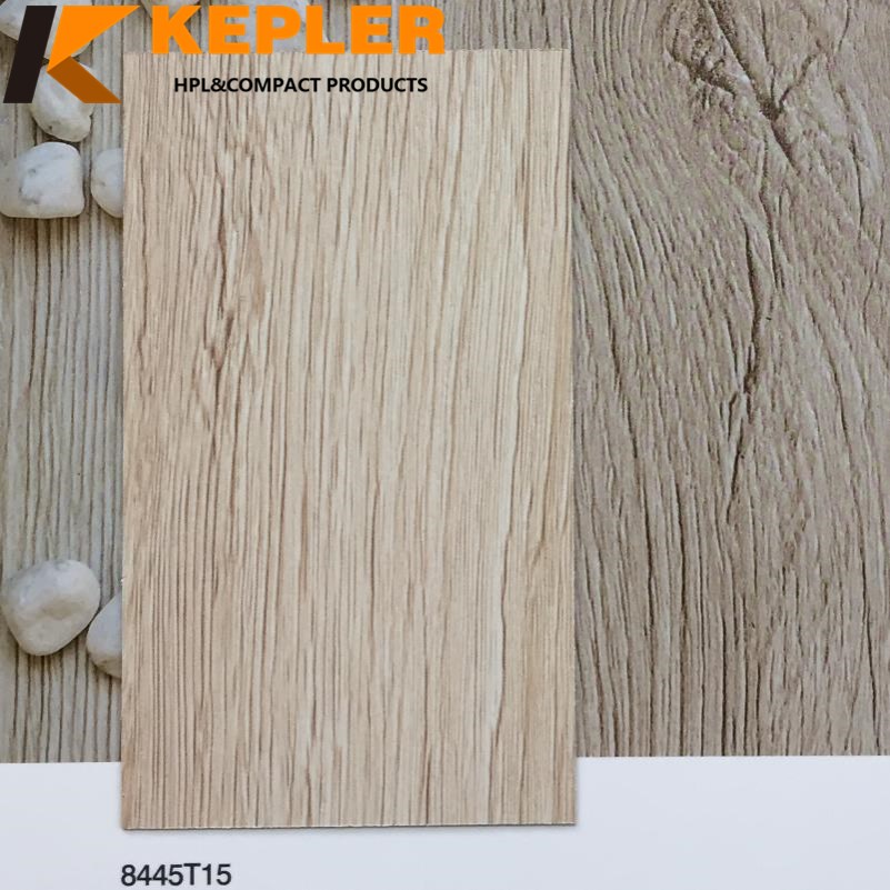 Wood grain high pressure laminate/Decorative furniture hpl sheets 8445 T15