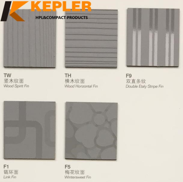 High pressure laminate/Decorative special surface treatment hpl sheets 