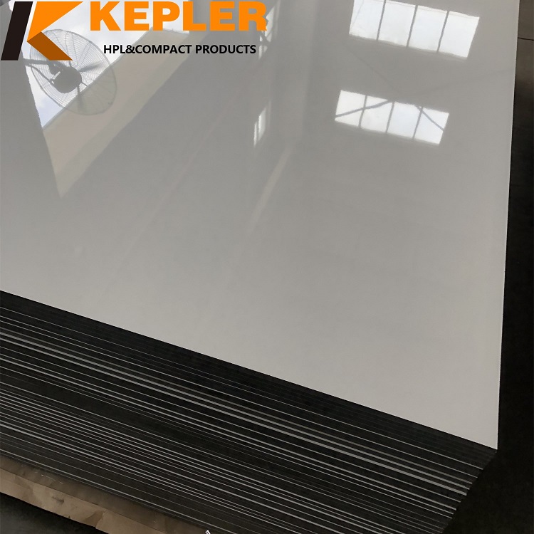 Kepler 13mm thickness high glossy shine writable phenolic compact laminate hpl countertop table top board manufacturer