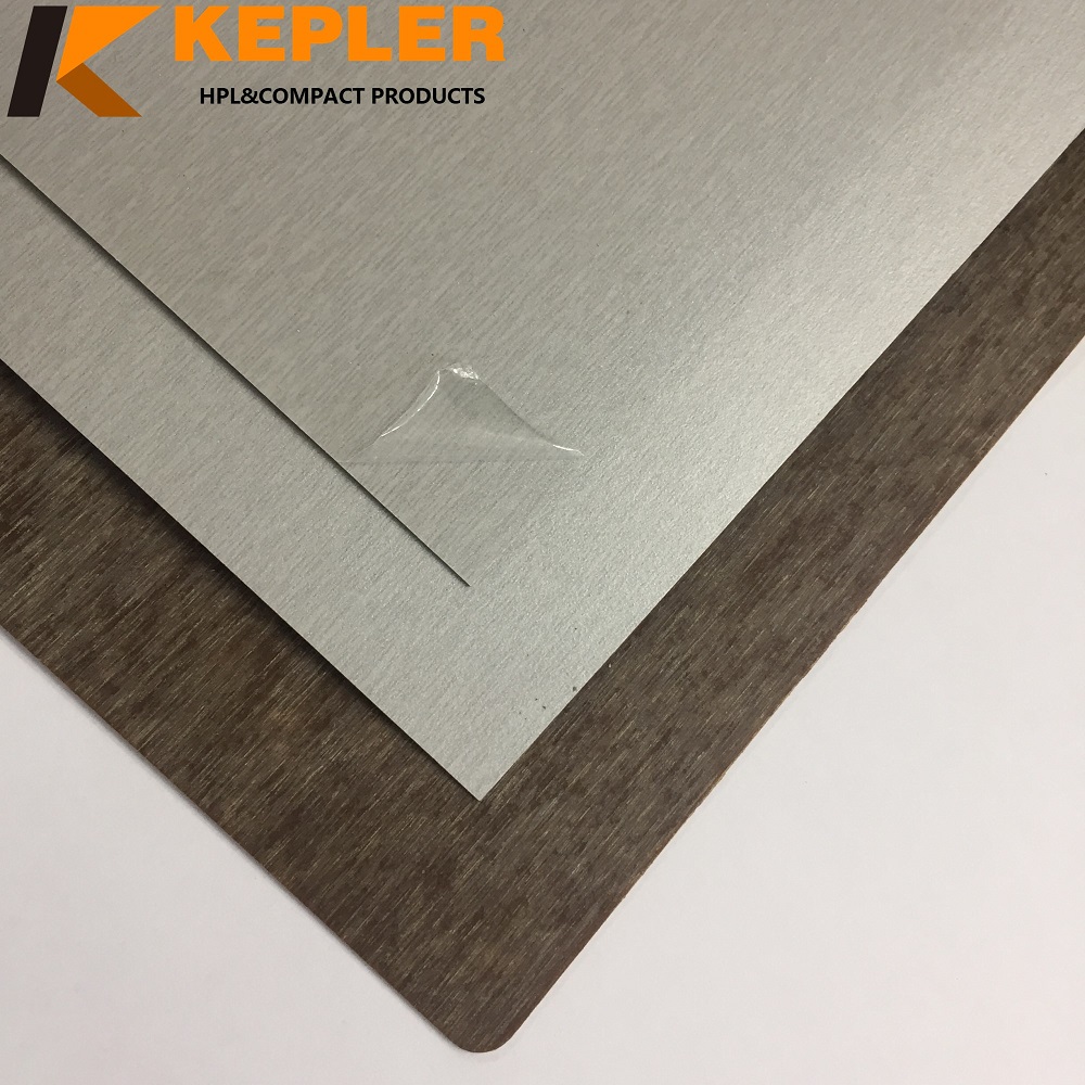 Kepler 0.8mm thickness same wood grain color high pressure formica laminate HPL sheets with high glossy and matt surface