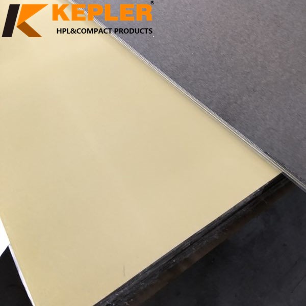 Kepler Decorative Gold Brushed Metal HPL High Pressure Melamine Laminate Sheet 