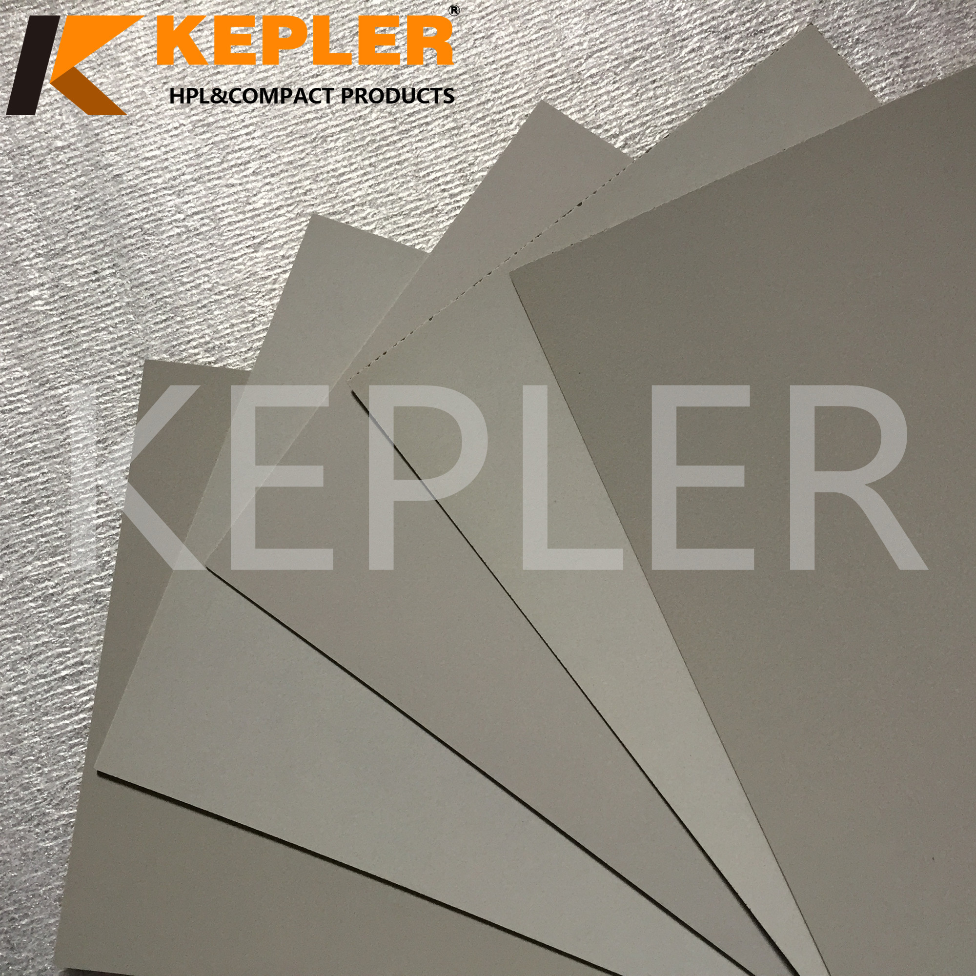 Kepler Factory Direct Decorative Furniture 1mm Glossy Matt Grey HPL High Pressure Laminate Sheets Manufacturer