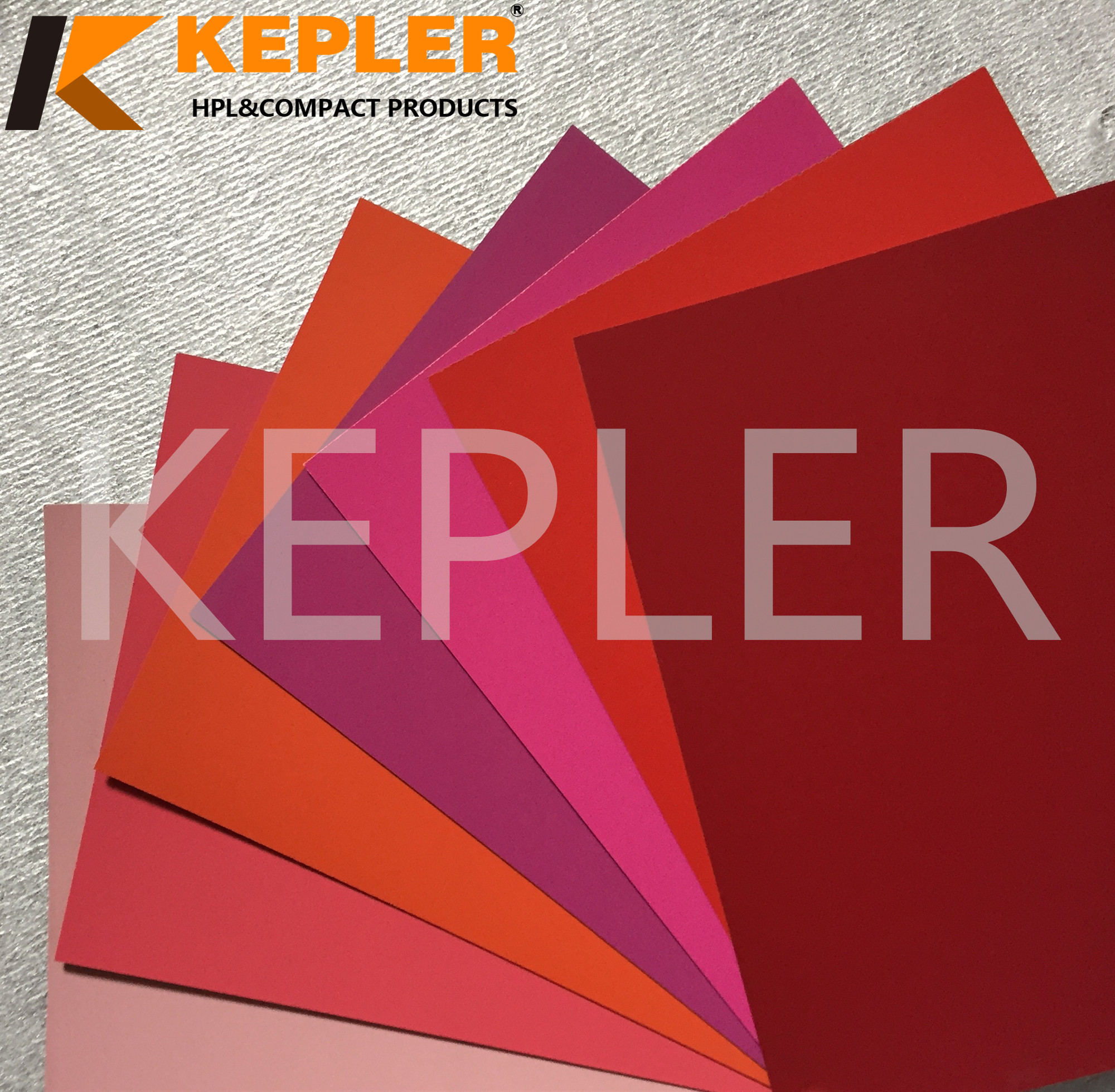 Kepler Factory Direct Decorative Furniture Glossy Matt Red HPL High Pressure Laminate Sheets