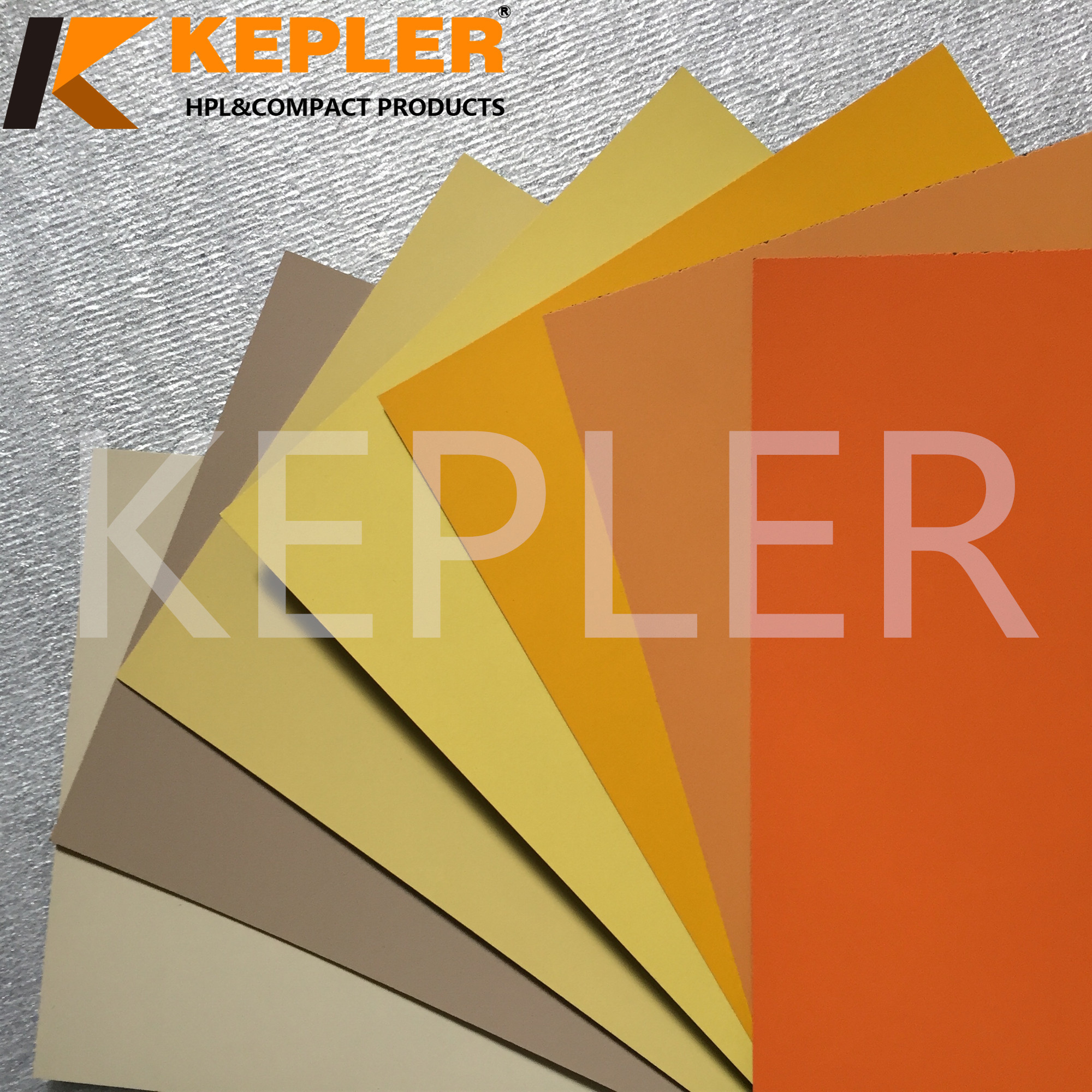 Kepler Factory Direct Decorative Furniture Glossy Matt Yellow HPL High Pressure Laminate Sheets