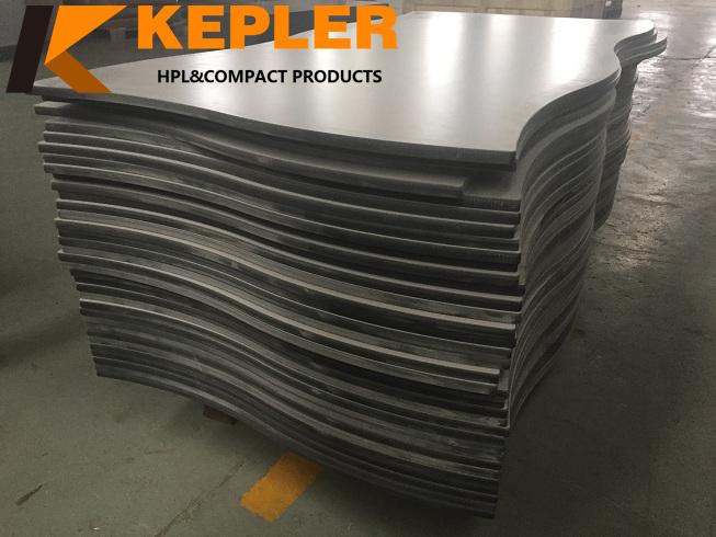 Kepler customize 12mm 13mm  18mm thickness different shapes indoor and outdoor compact hpl table top panels
