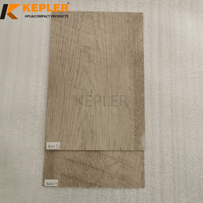 Kepler HPL High Pressure Laminate Fireproof Board Compact Laminate Sheet Wood Grain with Lichen Finish