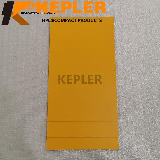 Kepler HPL High Pressure Laminate Sheet Compact Laminate Board Solid Orange Color