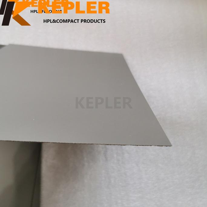 Kepler HPL High Pressure Laminate Sheet Compact Laminate Board Grey Color