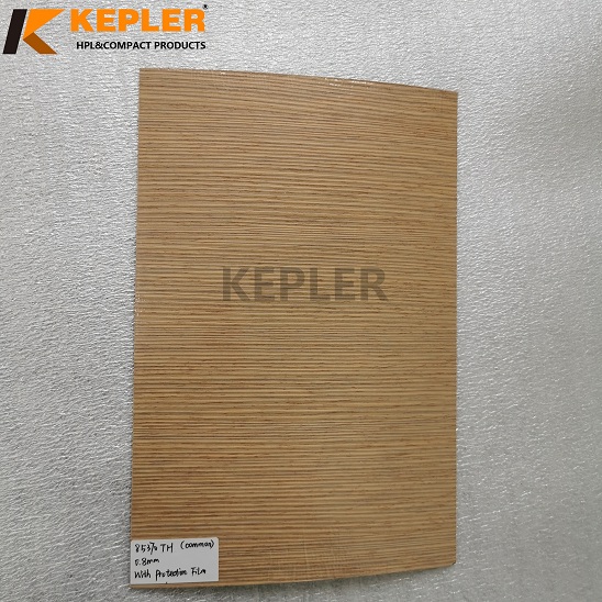 Kepler 0.8mm HPL High Pressure Laminate Sheet Compact Laminate Board Wood Grain with Protection Film