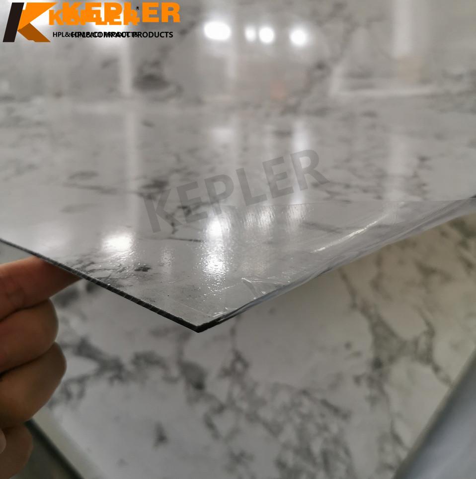 Kepler Marble Design 2mm HPL Compact Board Used in Bathroom