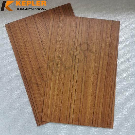 Kepler HPL Compact Laminate Board Phenolic Glue 0.7mm Teak Wood Grain KPL8456NW 