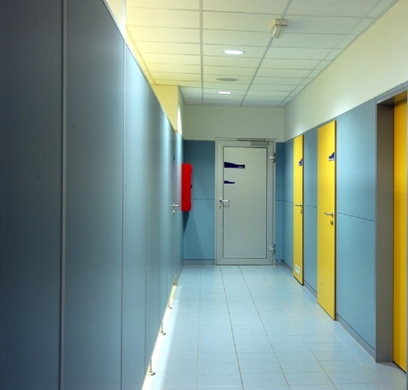 Hospital Testing Center Aisle Corridor Use Anti Bacterial High Pressure Laminate Sheet Phenolic Resin Board Panel