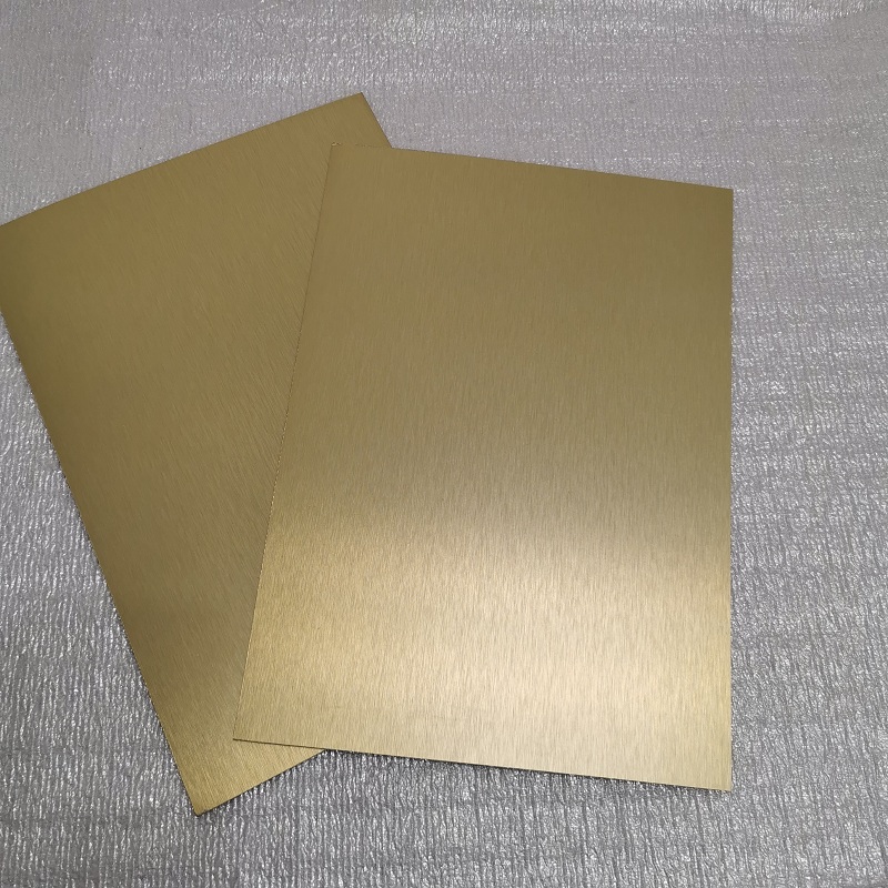 Metallic Golden Brushed Finish HPL High Pressure Laminate Sheet