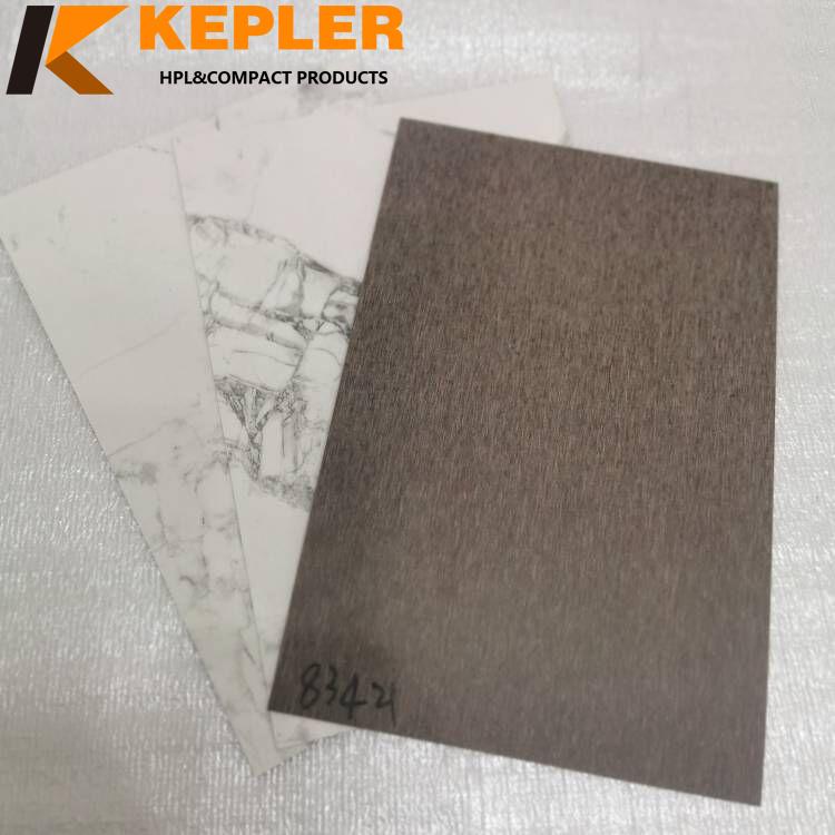 White Marble Design Glossy Finish 0.6mm HPL Post Forming High Pressure Laminate Sheet Fireproof Kitchen Countertop Cabinet Door