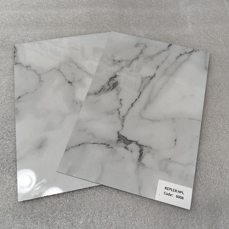 0.6mm Post Forming Formica White Marble Phenolic HPL High Pressure Laminate Sheet for Kitchen Countertop