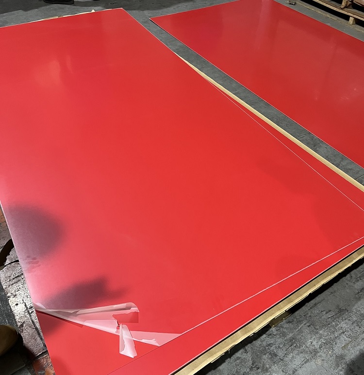 Super Matt 0.8mm/1.0mm Red Anti Fingerprint Phenolice Formica HPL High Pressure Laminate Sheet