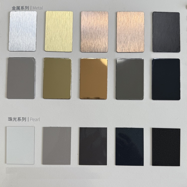 Aluminum film Gloden Silver Copper Brushed Mirror Metallic Formica High Pressure Laminate Sheet 
