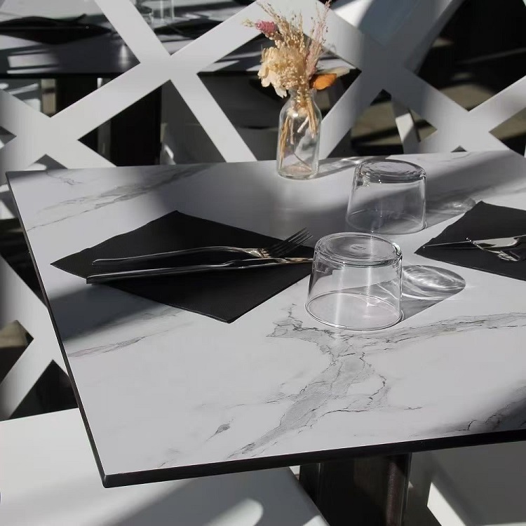 Smooth Edge 12mm Phenolic HPL Compact Laminate Board for Cafe Restaurant Tabletop