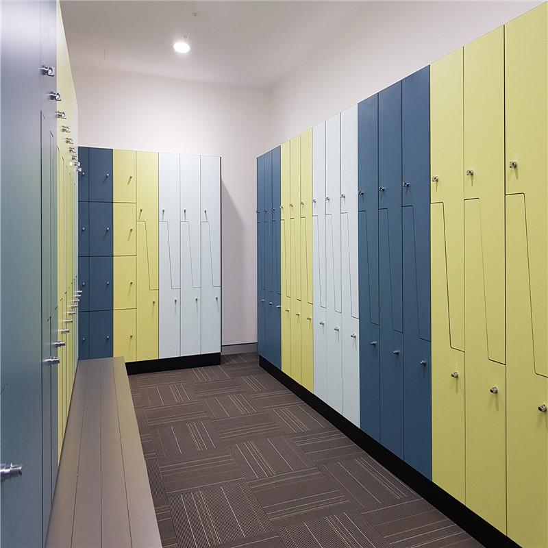 Z Shape Locker GYM Storager Phenolic Resin HPL Compact Laminate Board 