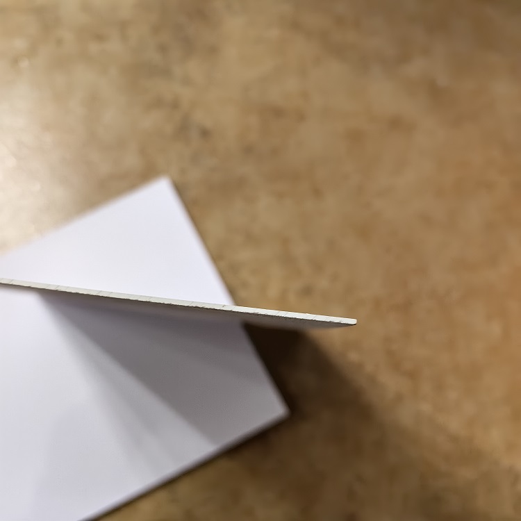 High Pressure Laminate Sheet HPL Formica 0.7mm 0.8mm 1.0mm White Homogeneous Core