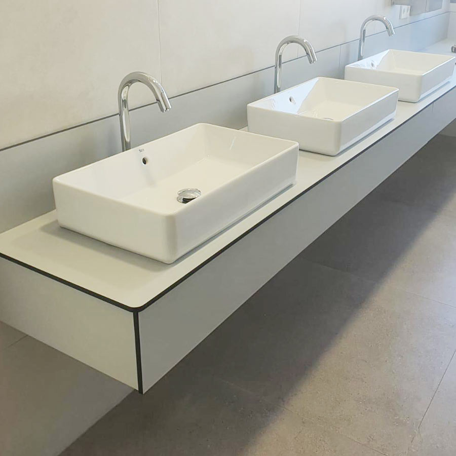 10mm 12mm Washroom partition sink HPL phenolic resin compact board