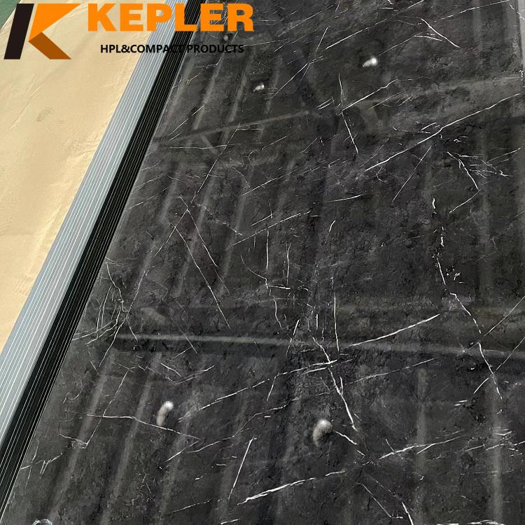Black Marble with White Vein Glossy Finish Formica Phenolic Resin HPL High Pressure Laminate Compact Board Black Marble with White Vein Glossy Finish Formica Phenolic Resin HPL High Pressure Laminate Compact Board