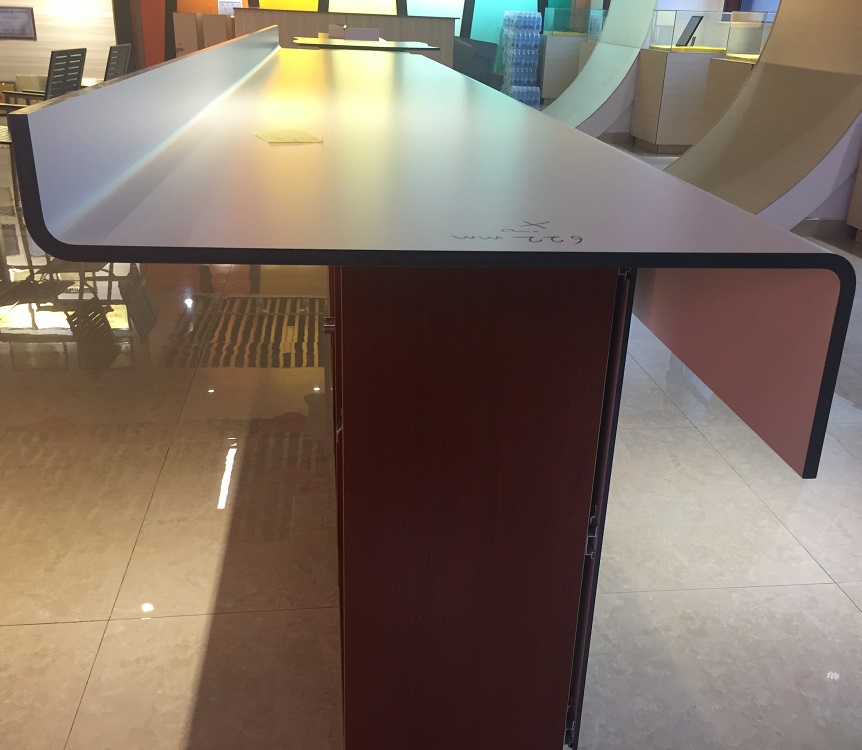 10mm Post Forming HPL Phenolic Compact Laminate Board for Wall Cladding Corner Reception Tabletop