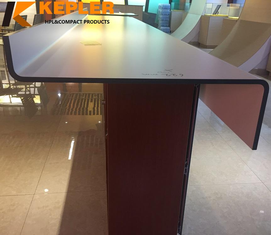 10mm Post Forming HPL Phenolic Compact Laminate Board for Wall Cladding Corner Reception Tabletop 10mm Post Forming HPL Phenolic Compact Laminate Board for Wall Cladding Corner Reception Tabletop