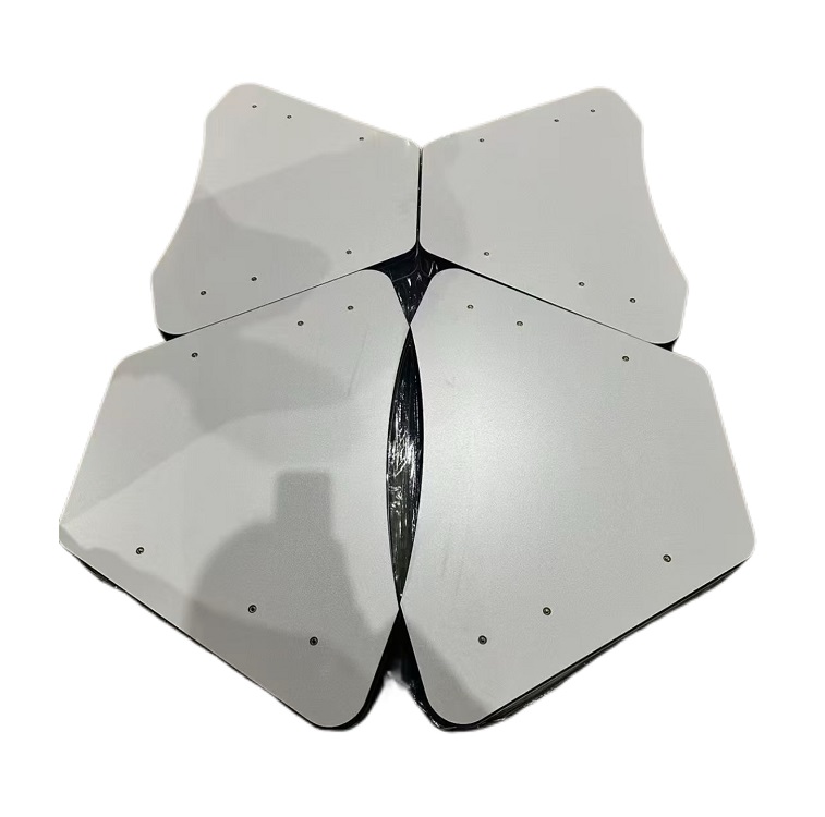 Customized Shape CNC Cutting HPL Compact Tabletop School Meeting Desk 