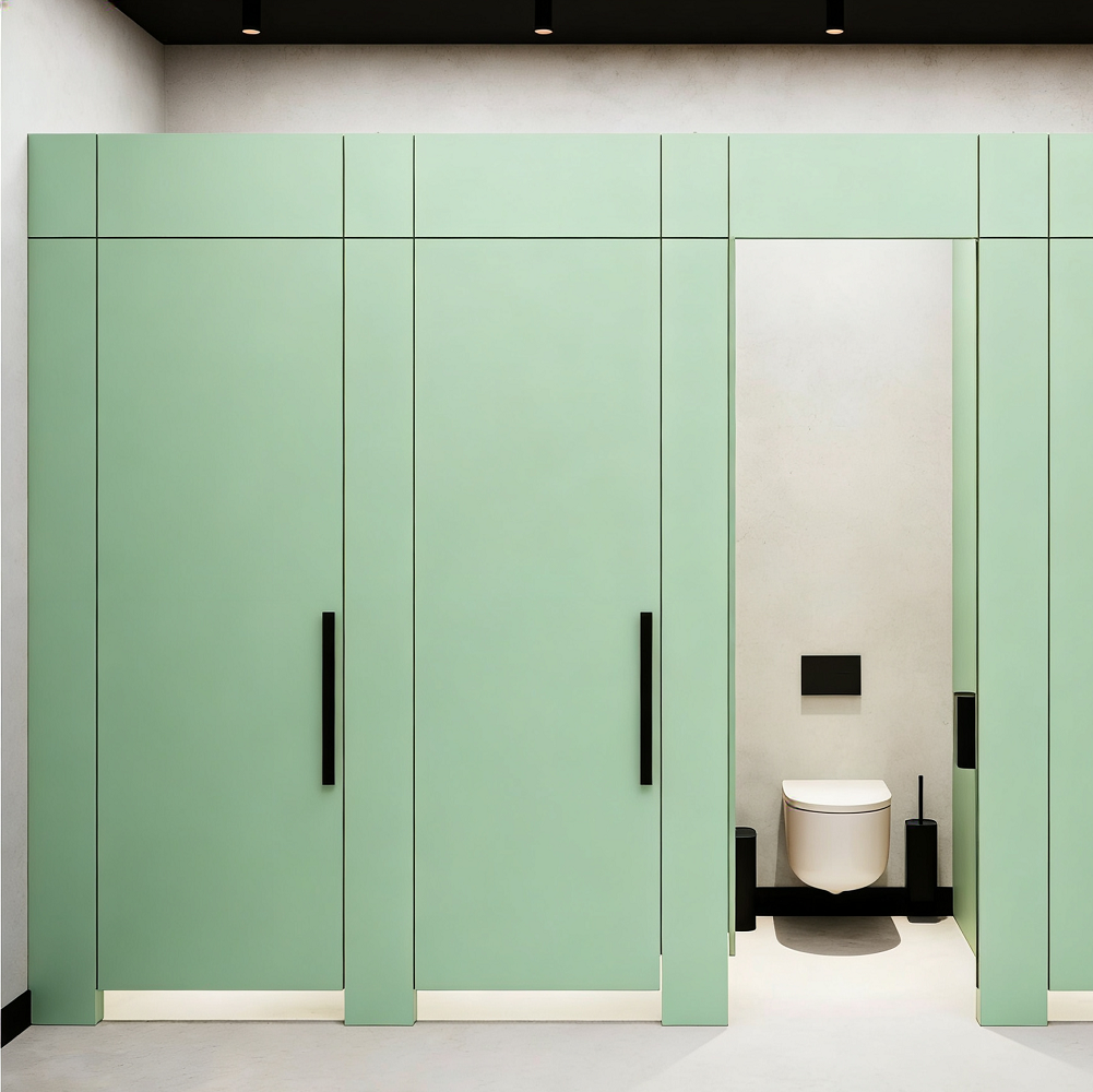 6'*8' Waterproof Phenolic Resin 12mm HPL Compact Laminate Board for Toilet Cubicle Shower Partition Urinal Divide Screen