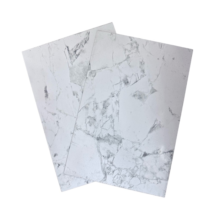  2mm Glossy Finish White Marble Design Phenolic Resin HPL Compact Laminate Board for Wall Panel