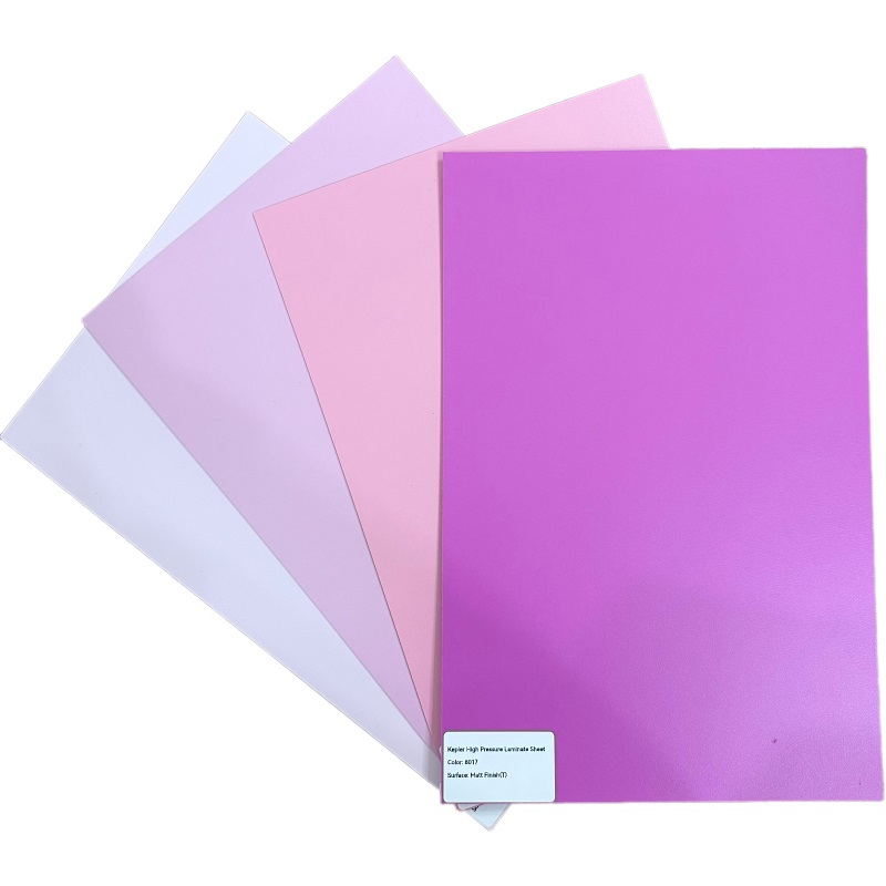 Pink Color Matt Suede Finish HPL Compact Board Phenolic Resin Formica High Pressure Laminate Sheet