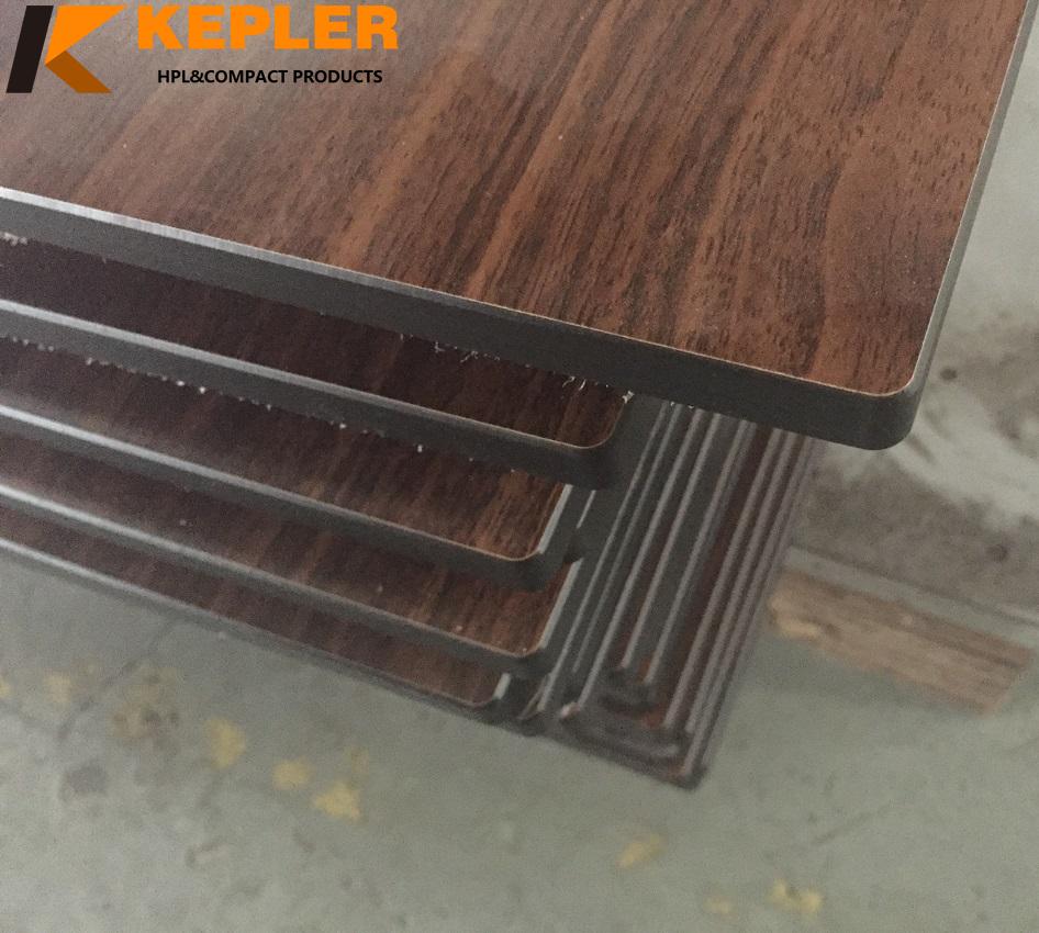 Outdoor Tabletop 12mm Wood Grain Color HPL Compact Laminate Board Phenolic Resin Panel Outdoor Tabletop 12mm Wood Grain Color HPL Compact Laminate Board Phenolic Resin Panel